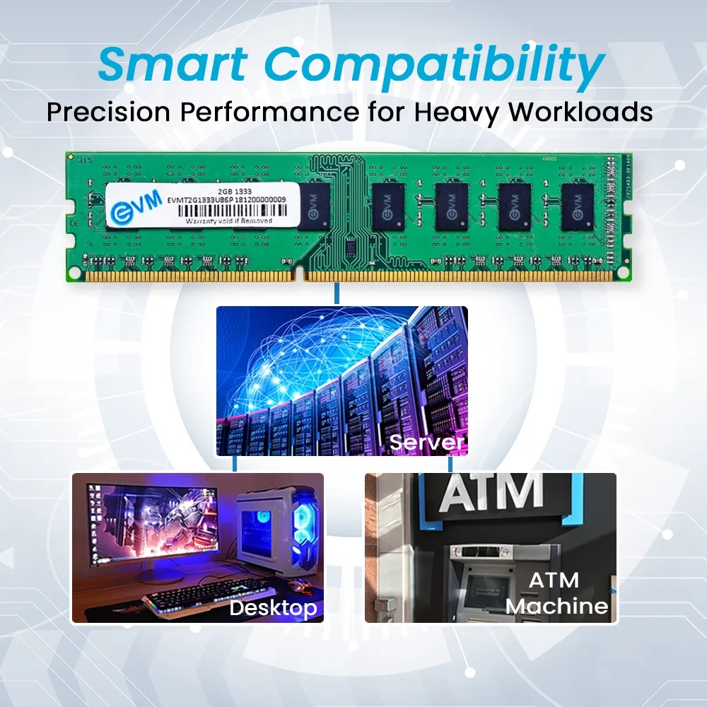 EVM Desktop Ram 2GB DDR3 1333Mhz view 6